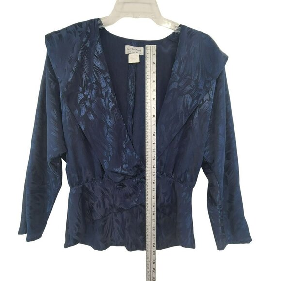In The Mood Women's Two Piece Blouse/Skirt Combo Blue Size 18 - Picture 5 of 16